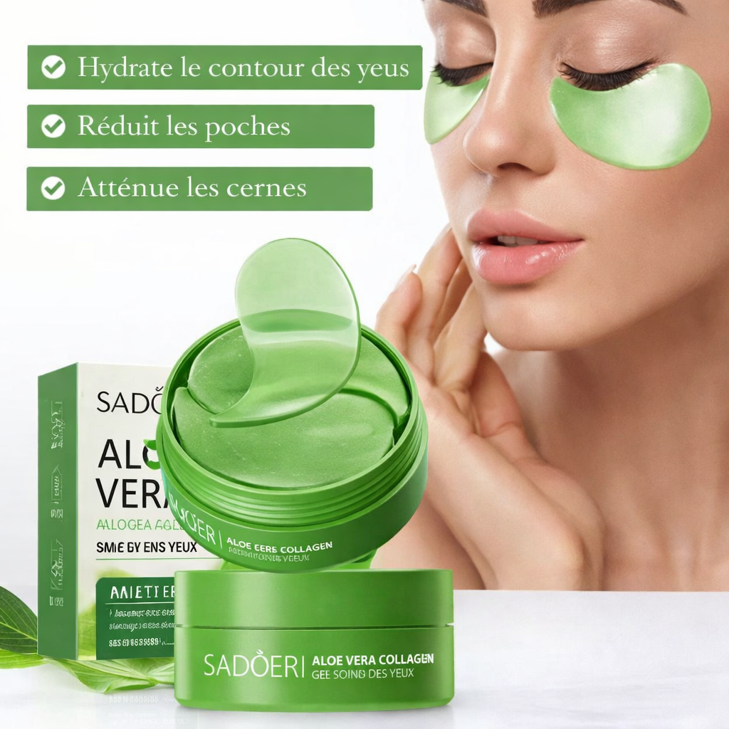 Masque Yeux Aloe Vera & Collagène – Hydratant & Apaisant